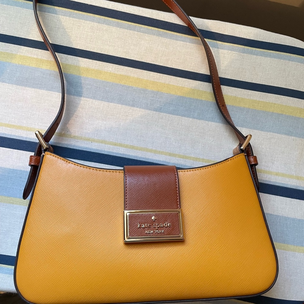 Kate Spade Mustard and Tan Shoulder Bag